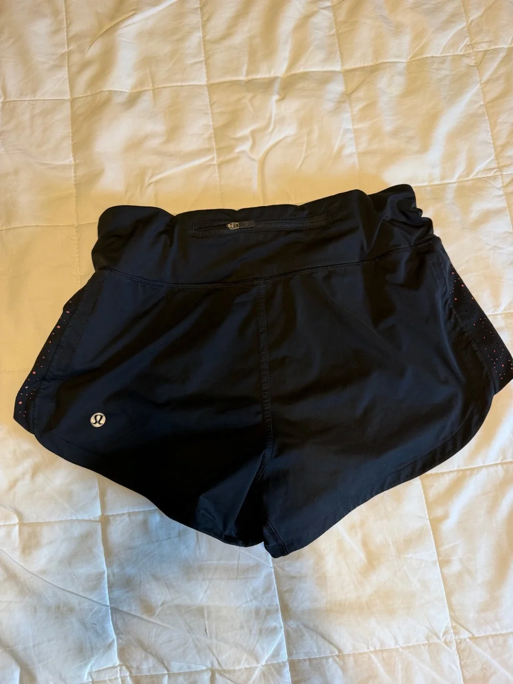 lululemon athletica Black Athletic Shorts with Reflective Detail